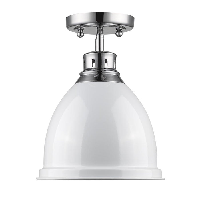 One Light Flush Mount from the Duncan collection in Chrome finish