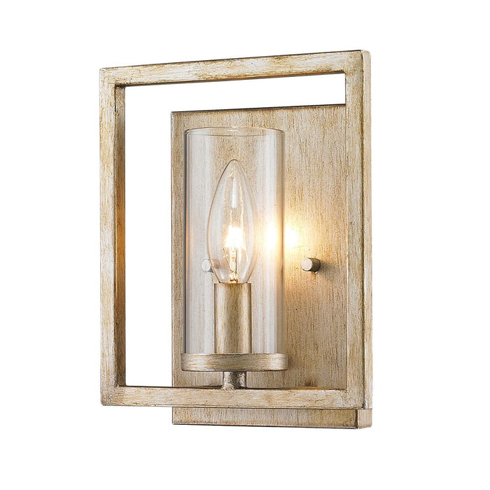 One Light Wall Sconce from the Marco collection in White Gold finish