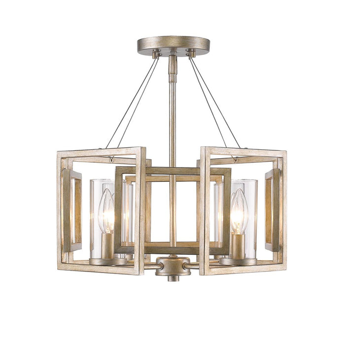 Four Light Semi-Flush Mount from the Marco collection in White Gold finish