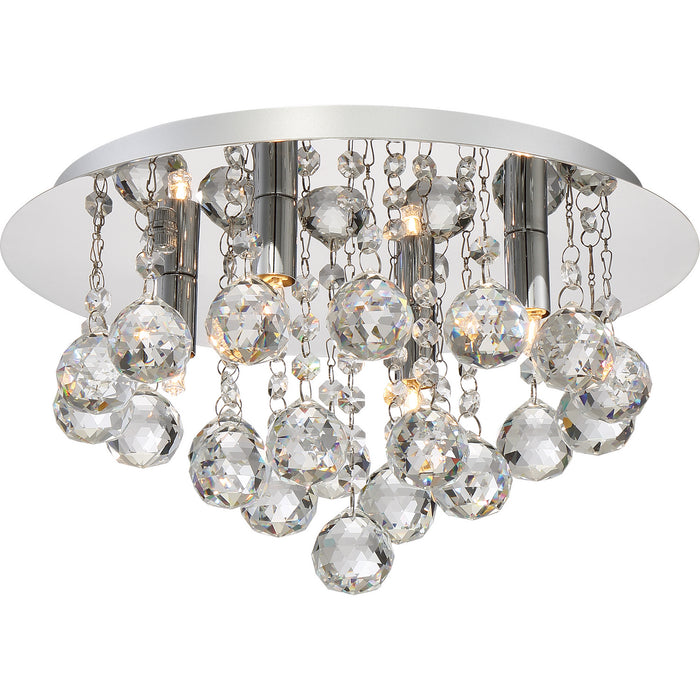 Four Light Flush Mount from the Bordeaux collection in Polished Chrome finish