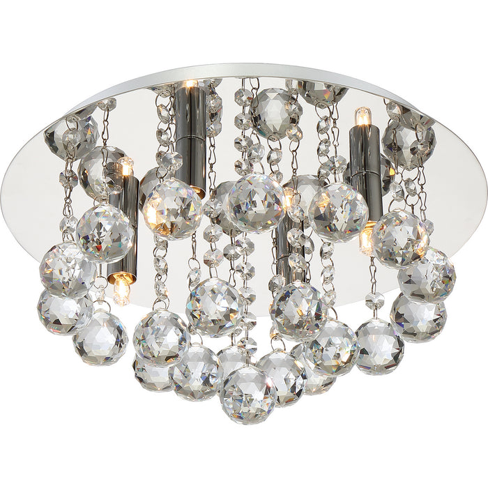 Four Light Flush Mount from the Bordeaux collection in Polished Chrome finish