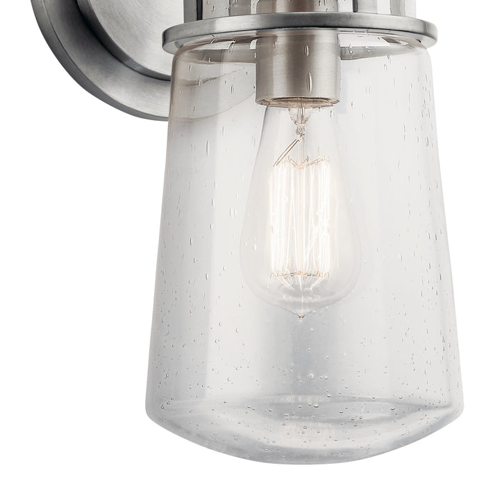 One Light Outdoor Wall Mount from the Lyndon collection in Brushed Aluminum finish