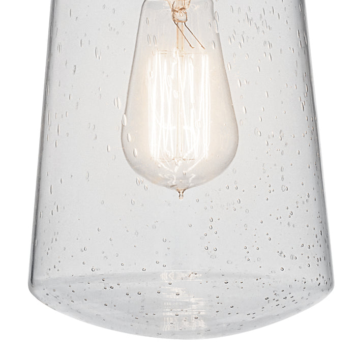 One Light Outdoor Pendant from the Lyndon collection in Brushed Aluminum finish