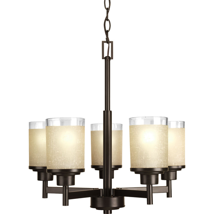Five Light Chandelier from the Alexa collection in Antique Bronze finish