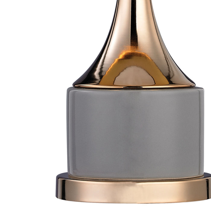 One Light Table Lamp from the Cone Neck collection in Gold, Grey, Grey finish