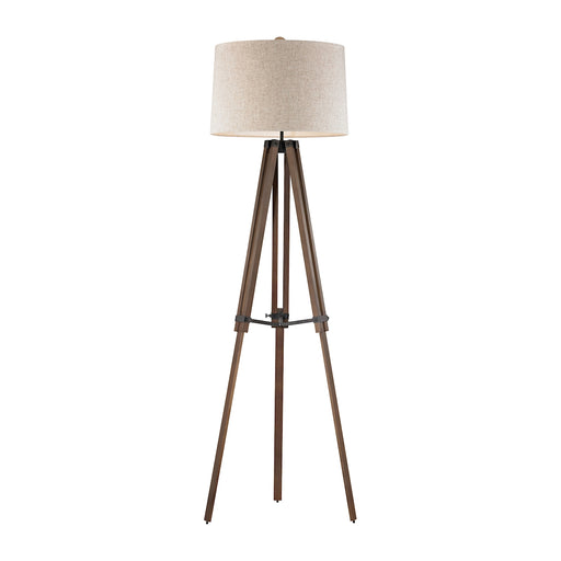 ELK Home - D2817 - One Light Floor Lamp - Wooden Brace - Oil Rubbed Bronze