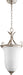 Quorum - 6872-2-60 - Two Light Entry Pendant - Flora - Aged Silver Leaf w/ White Linen