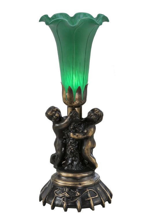 Meyda Tiffany - 12002 - One Light Mini Lamp - Twin Cherub - Antique Copper