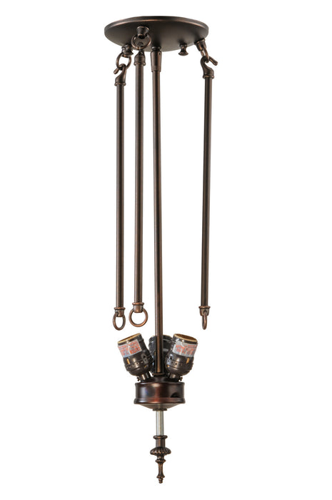 Meyda Tiffany - 149733 - Three Light Semi Flush Mount - Josephine - Mahogany Bronze