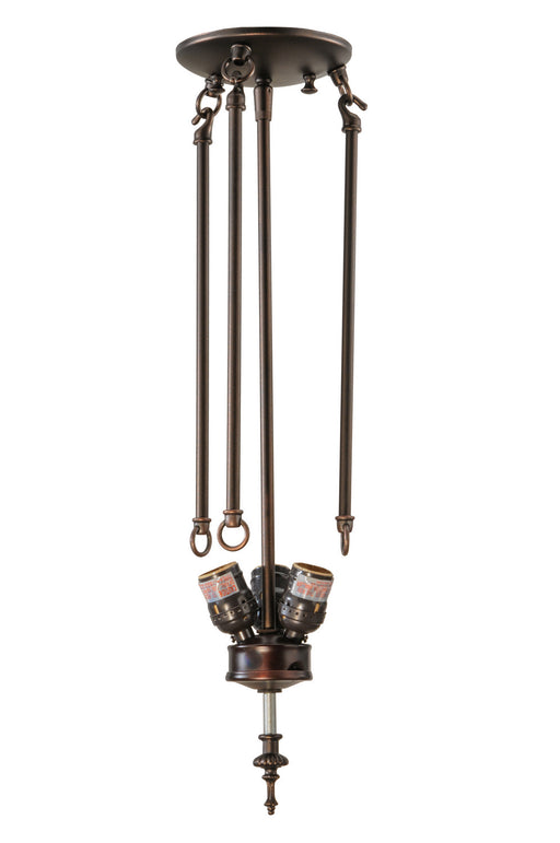 Meyda Tiffany - 149733 - Three Light Semi Flush Mount - Josephine - Mahogany Bronze