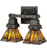 Meyda Tiffany - 153633 - Two Light Wall Sconce - Sierra Prairie Mission - Mahogany Bronze