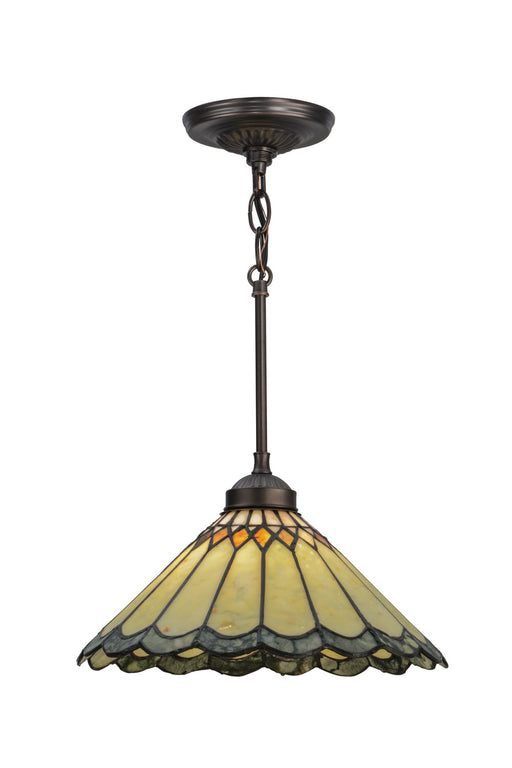 Meyda Tiffany - 153755 - One Light Pendant - Carousel - Mahogany Bronze