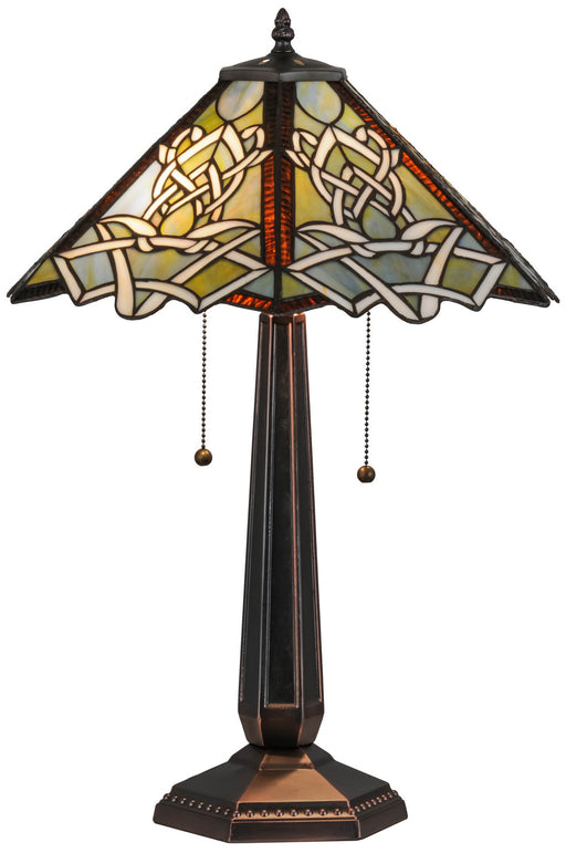Meyda Tiffany - 154481 - Two Light Table Lamp - Glasgow Bungalow - Mahogany Bronze