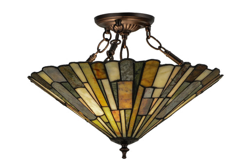 Meyda Tiffany - 155108 - Three Light Semi-Flushmount - Delta - Baj Haj