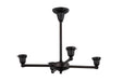 Meyda Tiffany - 157539 - Four Light Chandelier Hardware - Channell - Craftsman Brown