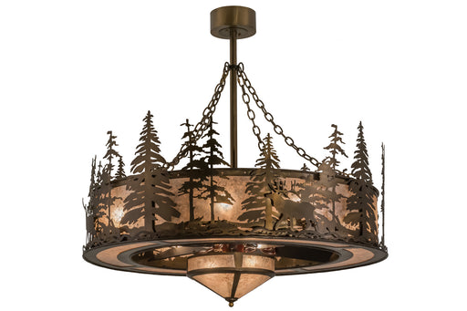 Meyda Tiffany - 163305 - 11 Light Chandel-Air - Elk At Dusk - Antique Copper