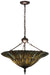 Meyda Tiffany - 166263 - Six Light Inverted Pendant - Tiffany Lotus Leaf - Mahogany Bronze