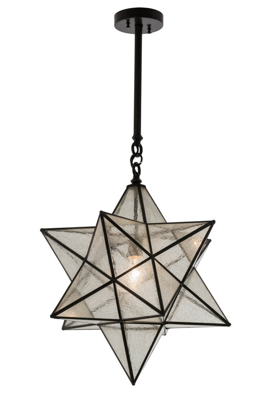 Meyda Tiffany - 169078 - One Light Pendant - Moravian Star - Craftsman Brown