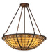 Meyda Tiffany - 170547 - Four Light Semi-Flushmount - Fleur-De-Lite - Mahogany Bronze
