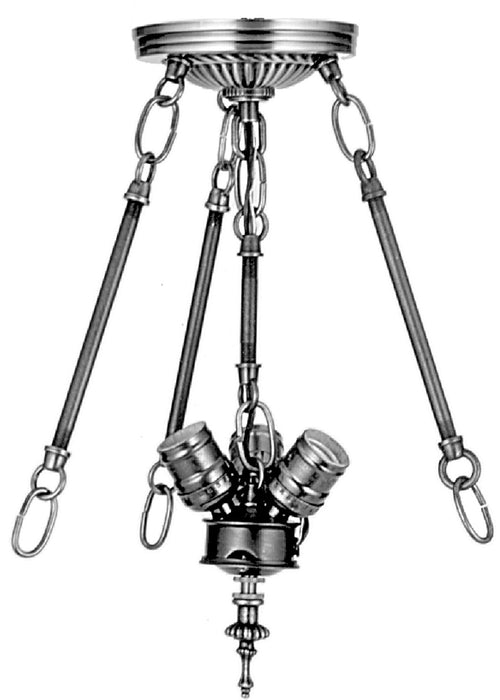 Meyda Tiffany - 28167 - Three Light Inverted Pendant Hardware - Cambridge - Mahogany Bronze