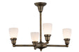 Meyda Tiffany - 56474 - Four Light Chandelier - Revival Oyster Bay - Antique Brass
