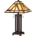Quoizel - TF2095TRS - Two Light Table Lamp - Gibbons - Russet