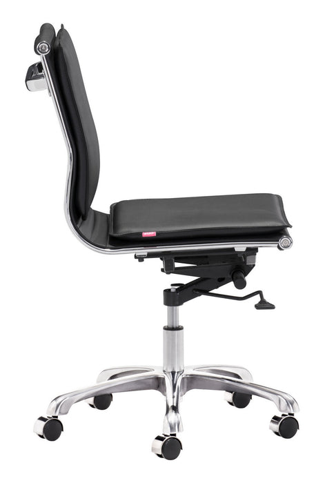 Armless Office Chair from the Lider Plus collection in Black finish