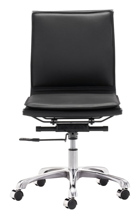 Armless Office Chair from the Lider Plus collection in Black finish