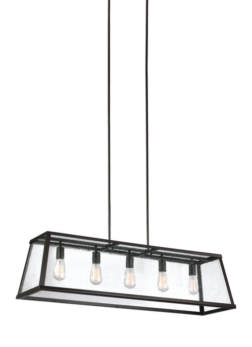 Five Light Island Chandelier from the Harrow collection in Oil Rubbed Bronze finish