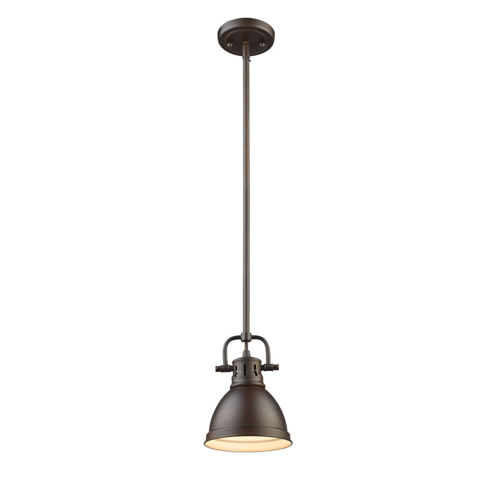 One Light Mini Pendant from the Duncan collection in Rubbed Bronze finish