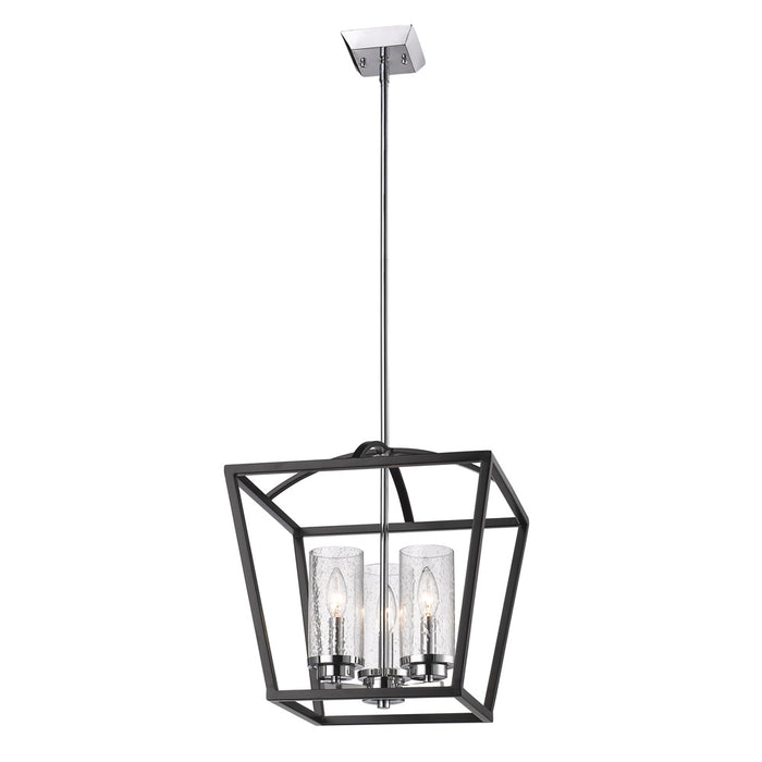 Three Light Pendant from the Mercer collection in Matte Black finish