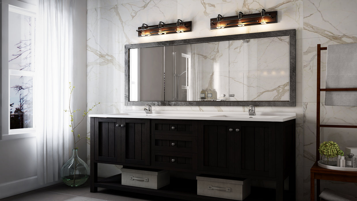 Three Light Bath from the Lofty collection in Steel finish