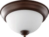 Quorum - 3063-11-86 - Two Light Ceiling Mount - Oiled Bronze w/ Satin Opal