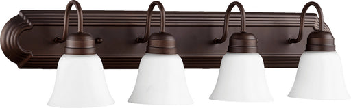 Quorum - 5094-4-86 - Four Light Vanity - Oiled Bronze w/ Satin Opal