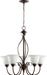 Quorum - 6010-5-186 - Five Light Chandelier - Spencer - Oiled Bronze w/ Satin Opal