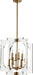 Quorum - 605-8-80 - Eight Light Pendant - Broadway - Aged Brass