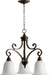 Quorum - 6354-3-186 - Three Light Chandelier - Bryant - Oiled Bronze w/ Satin Opal
