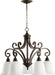 Quorum - 6354-5-186 - Five Light Chandelier - Bryant - Oiled Bronze w/ Satin Opal