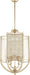 Quorum - 6975-6-60 - Six Light Entry Pendant - Bastille - Aged Silver Leaf