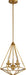 Quorum - 8311-3-80 - Three Light Pendant - Bennett - Aged Brass