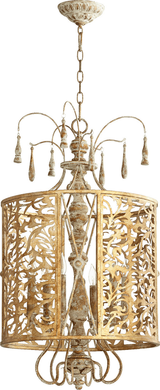 Quorum - 8357-6-61 - Six Light Pendant - Leduc - Florentine Gold