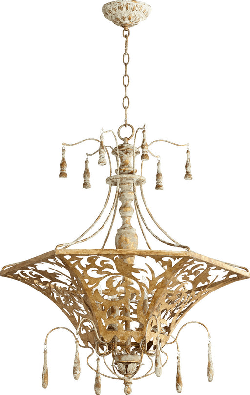 Quorum - 8359-6-61 - Six Light Pendant - Leduc - Florentine Gold