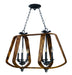 Maxim - 20927BWIO - Six Light Chandelier - Road House - Barn Wood / Iron Ore