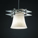 Justice Designs - CLD-8165-20-NCKL-BKCD - One Light Pendant - Clouds - Brushed Nickel