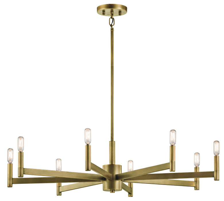 Kichler - 43857NBR - Eight Light Chandelier - Erzo - Natural Brass