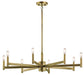 Kichler - 43857NBR - Eight Light Chandelier - Erzo - Natural Brass