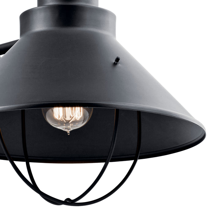 One Light Outdoor Wall Mount from the Seaside collection in Black finish