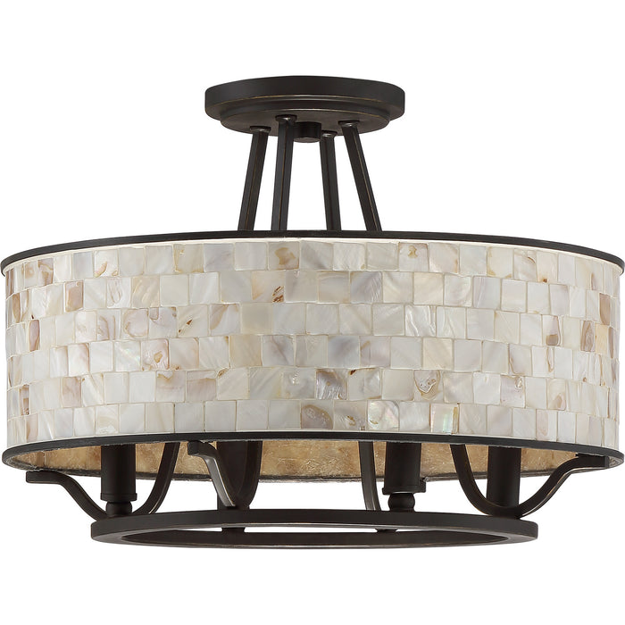 Four Light Semi-Flush Mount from the Aristocrat collection in Palladian Bronze finish