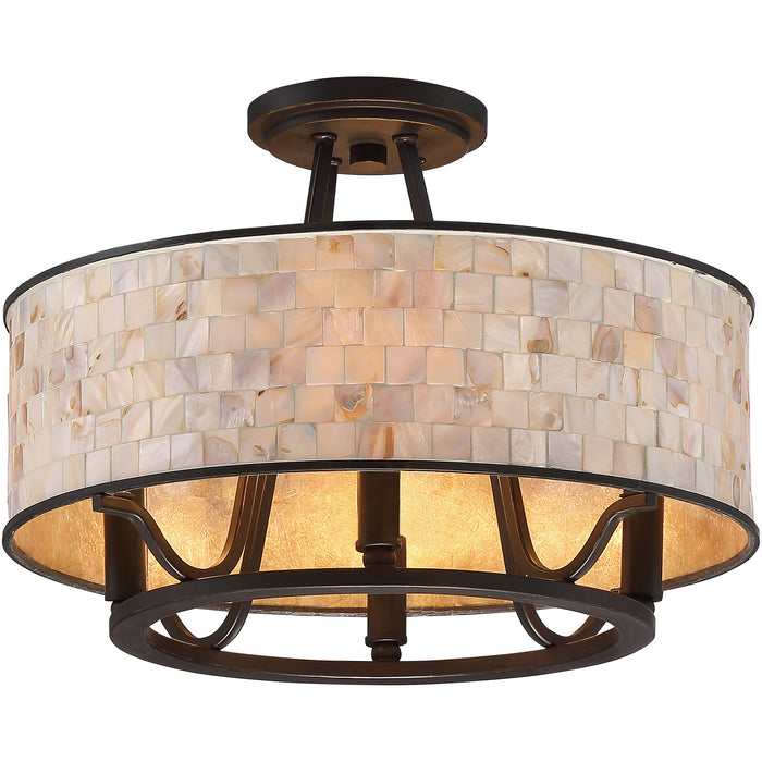 Four Light Semi-Flush Mount from the Aristocrat collection in Palladian Bronze finish