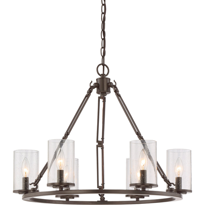 Six Light Chandelier from the Buchanan collection in Western Bronze finish